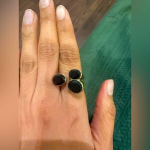 Fashion ring! Black and gold - excellent condition!